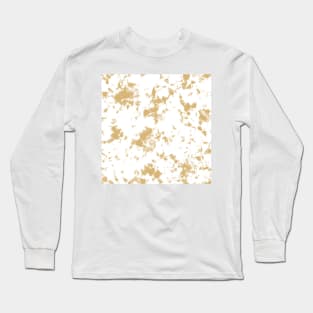 Honey brown and white marble - Tie-Dye Shibori Texture Long Sleeve T-Shirt